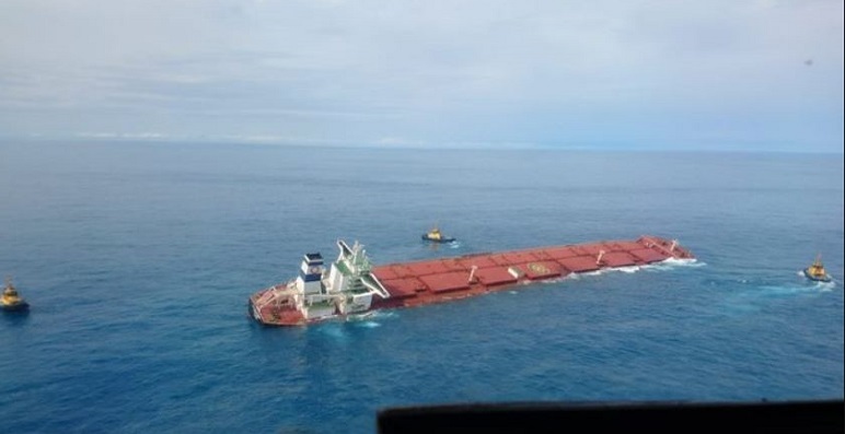 Rush to prevent bunker spill from grounded VLOC Stellar Banner